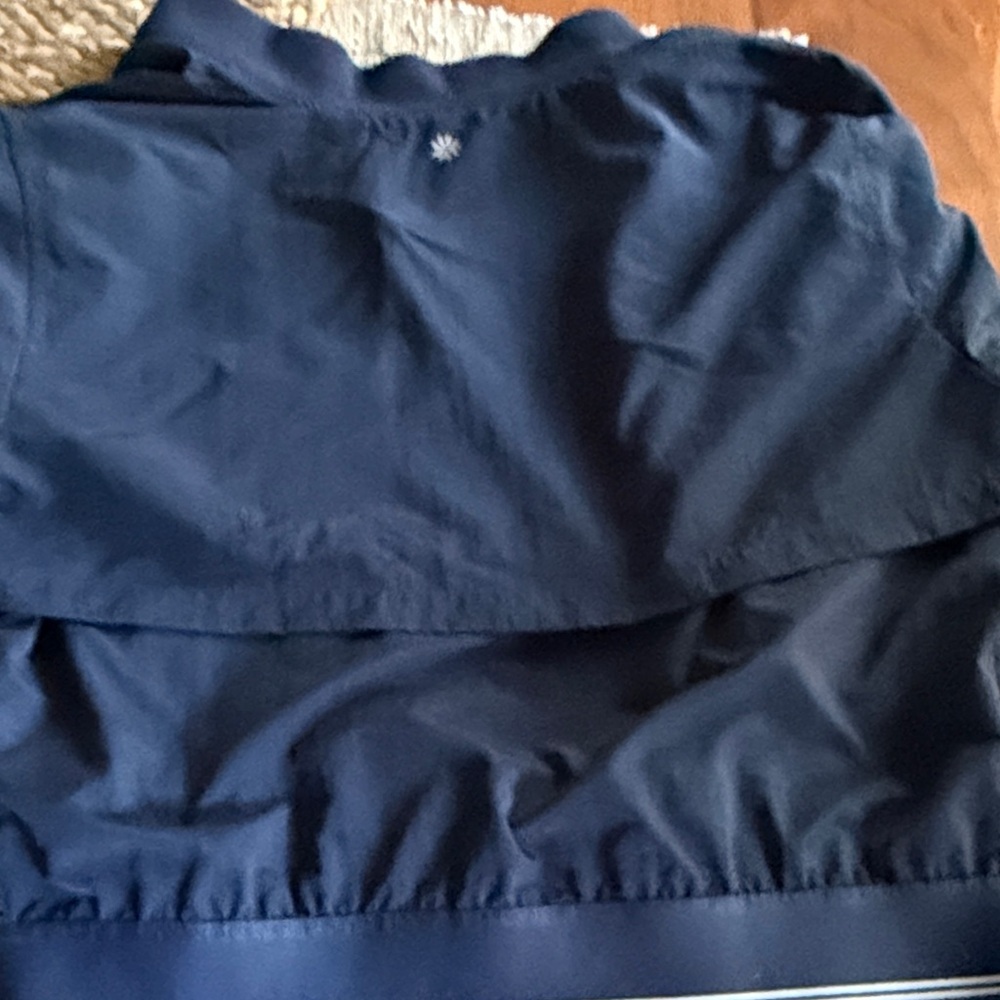 Athleta Navy Script Logo Zip-Up Jacket - Picture 5 of 5
